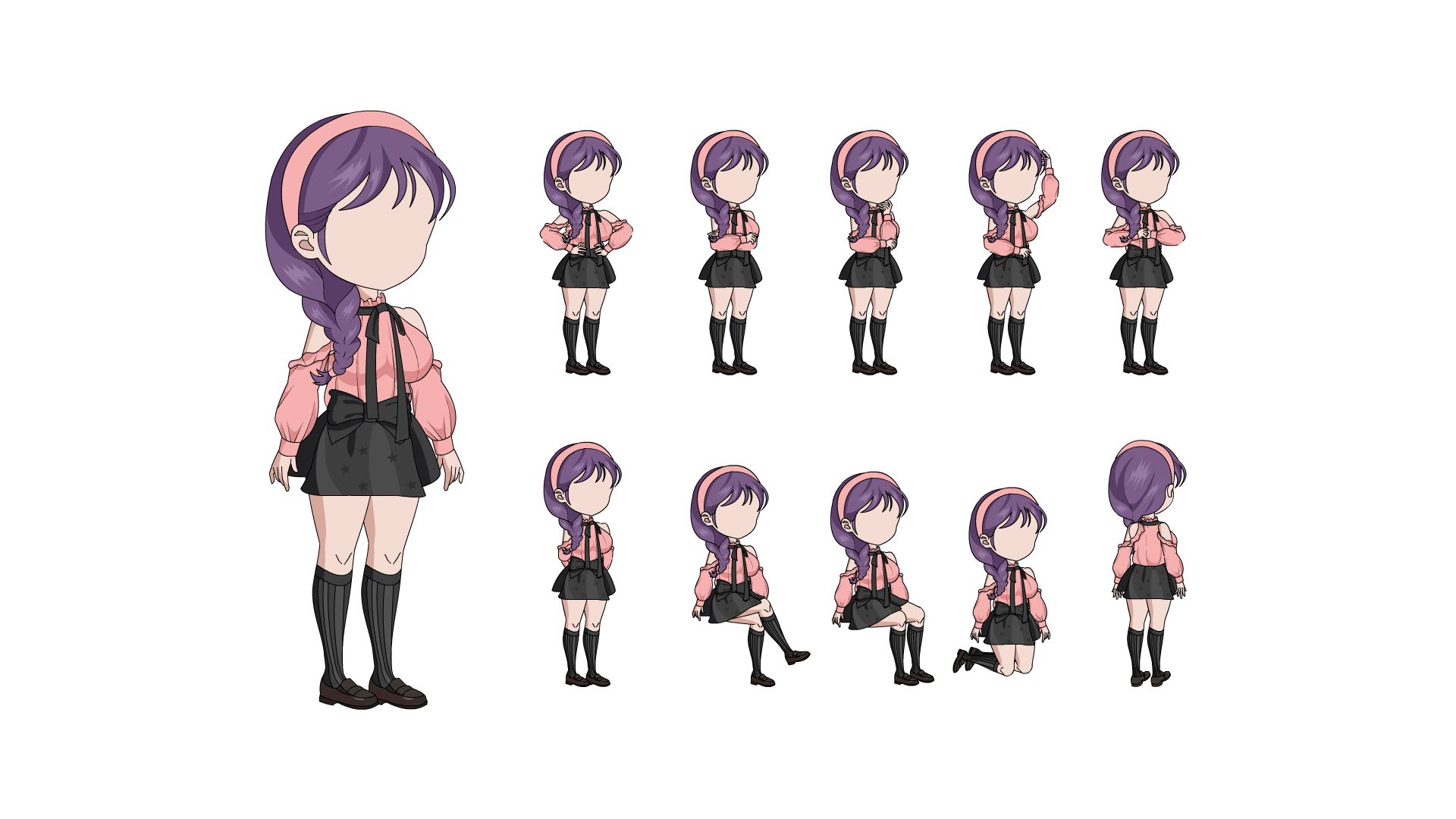AN都市人物带万能动作 女人物151
