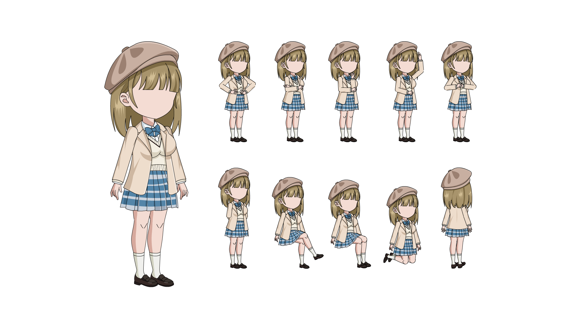 AN都市人物带万能动作 女人物154
