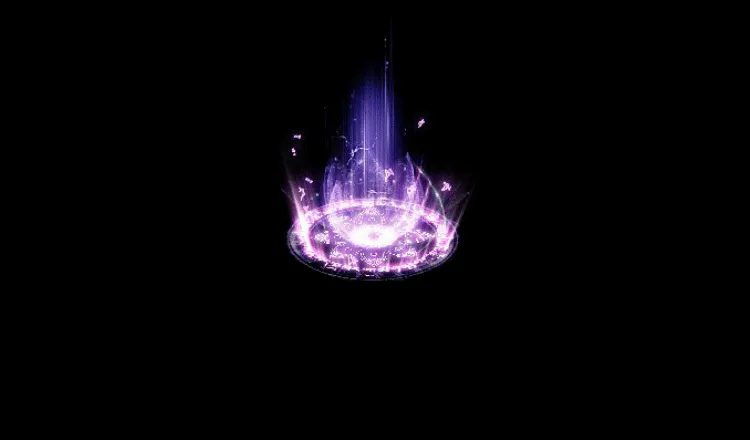 AN攻击特效素材，七星聚会施法