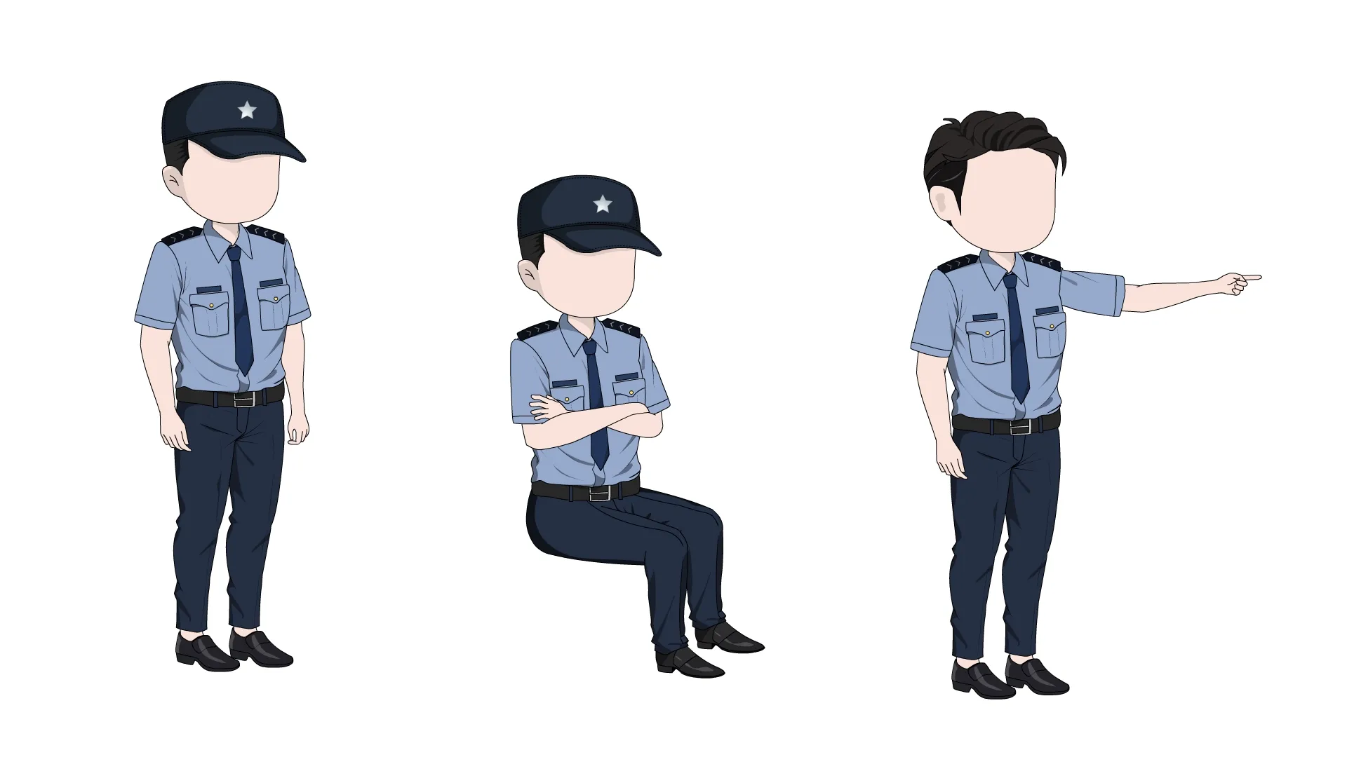 AN都市人物 制服男子
