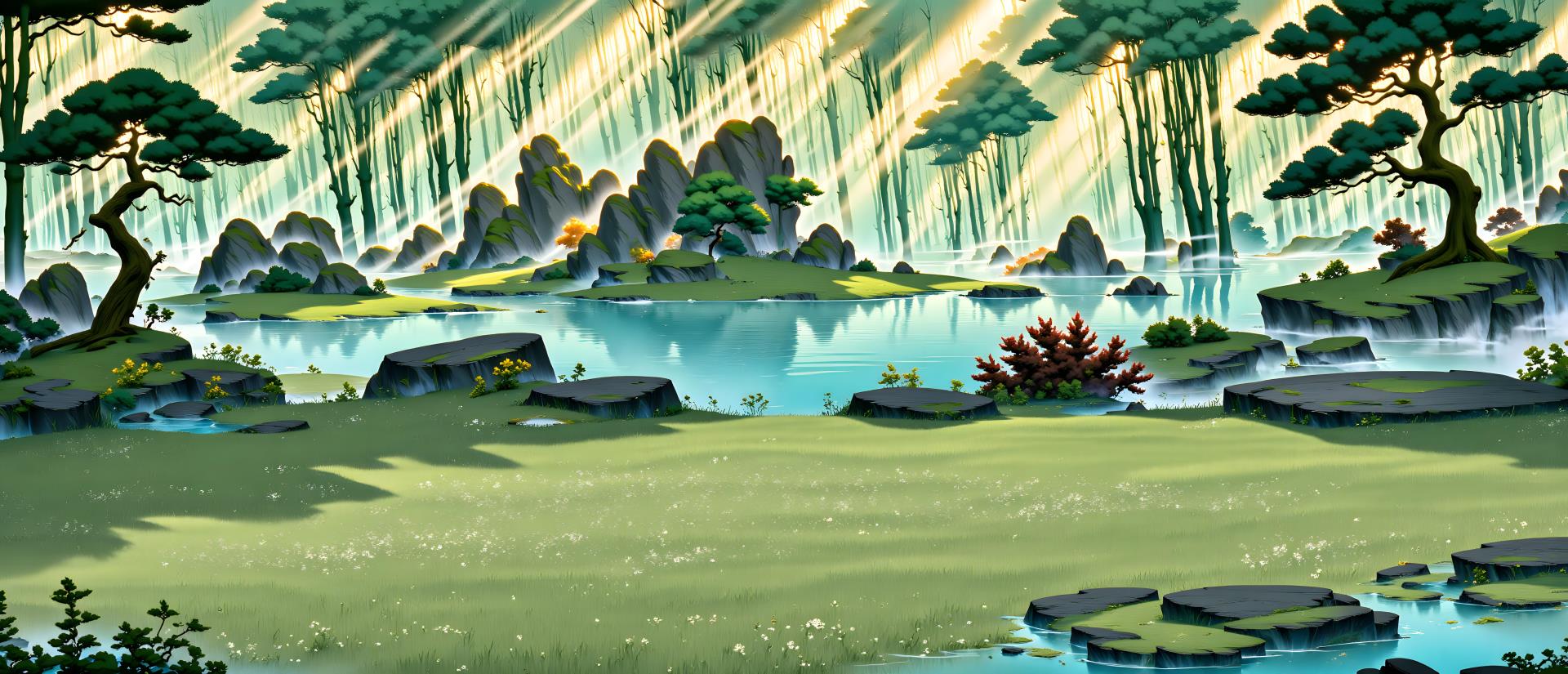 河边草地