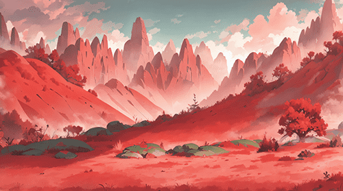 漫山遍野的红