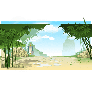 野外的竹林