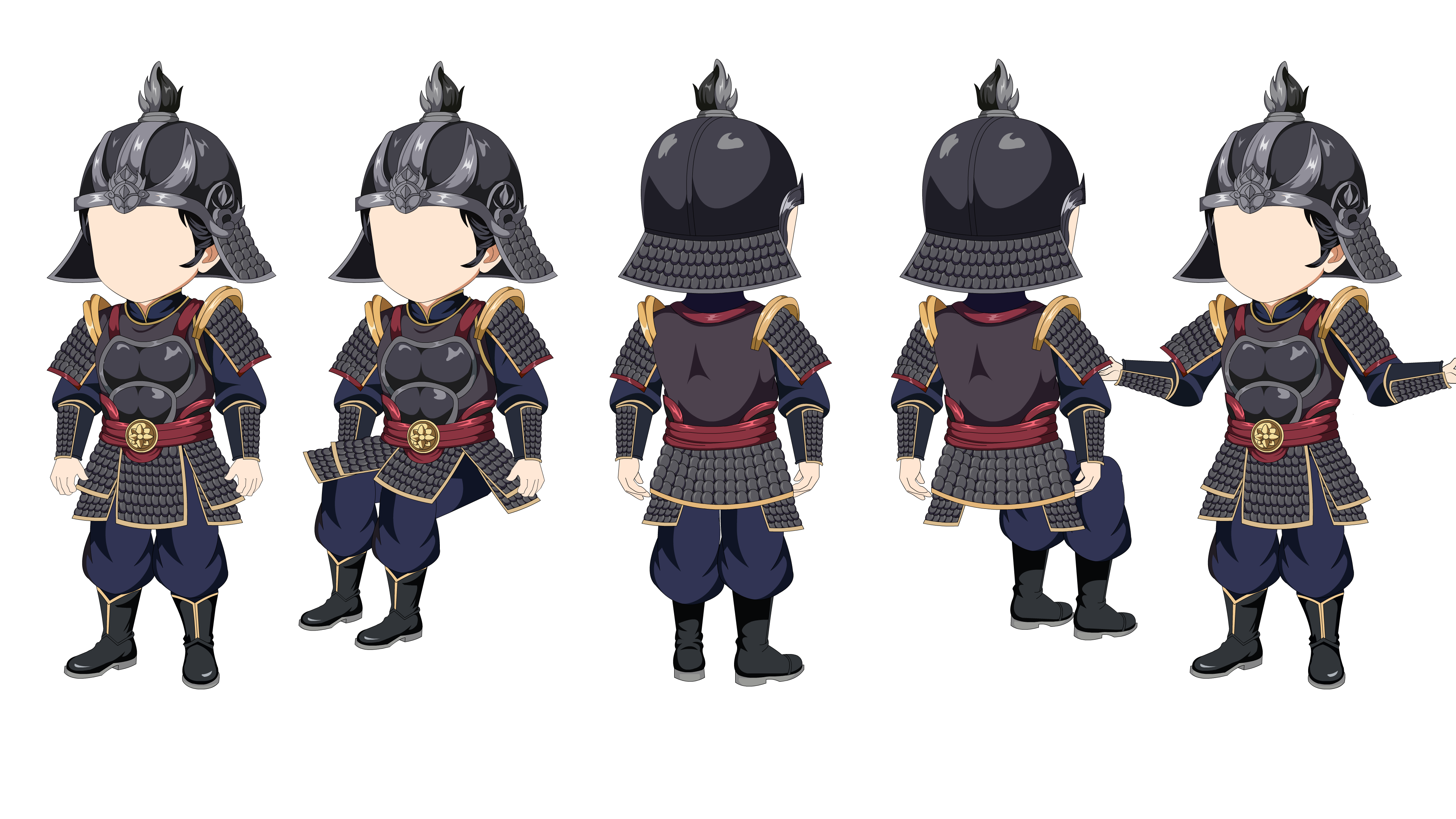 AN人物带万能动作，甲胄