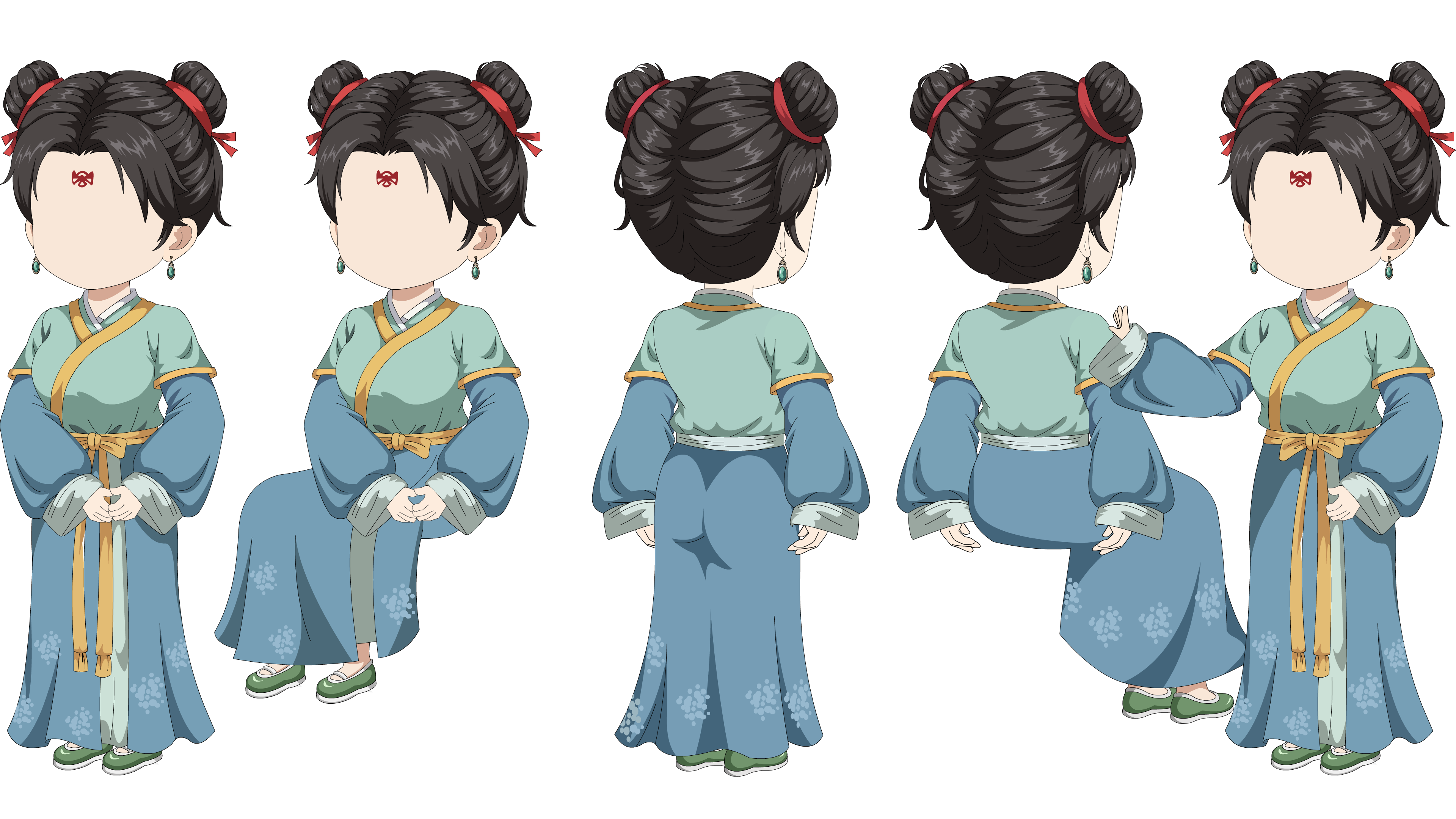 AN人物带万能动作，丫鬟