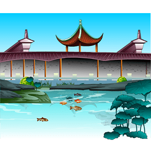 院里的湖