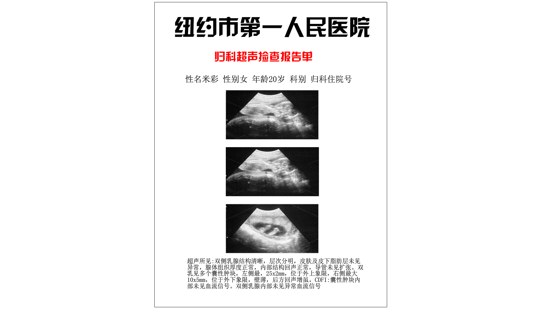 检查报告