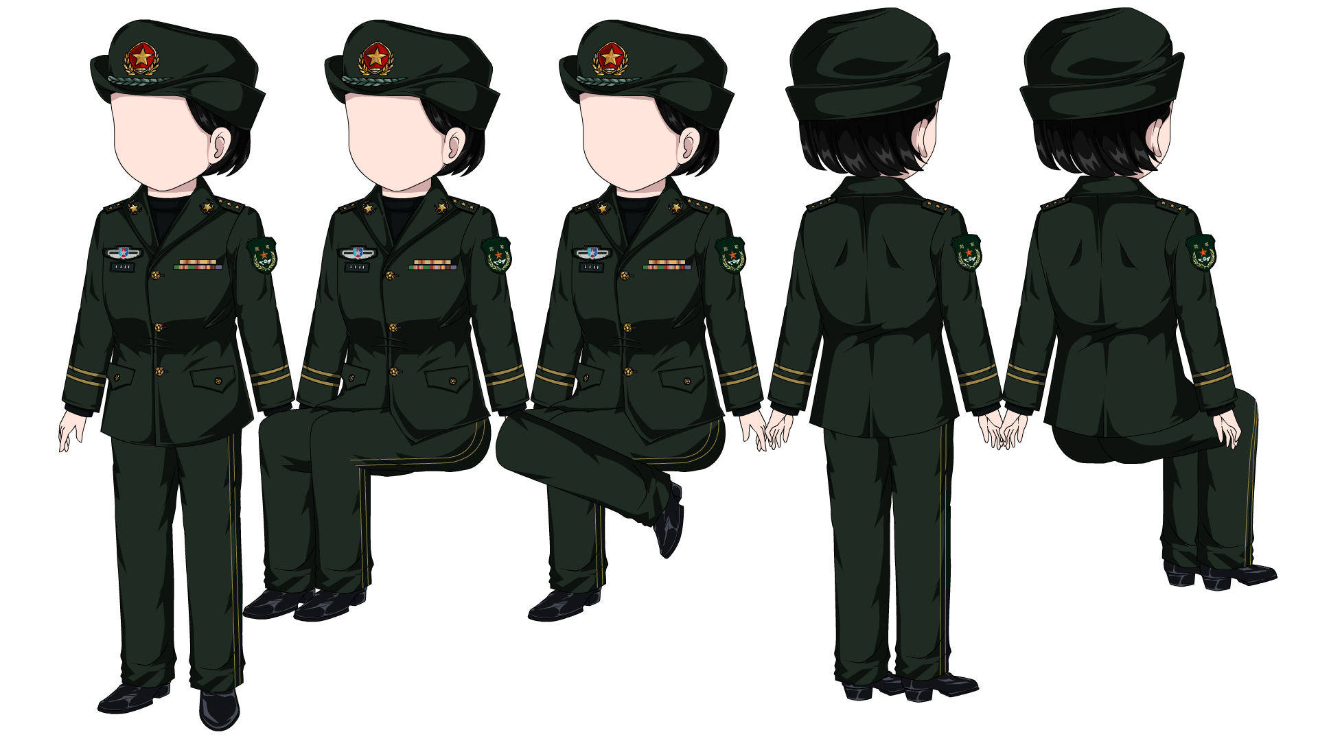 陆军常服女