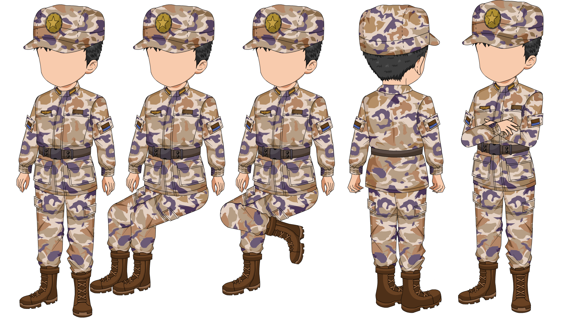 荒漠迷彩服男
