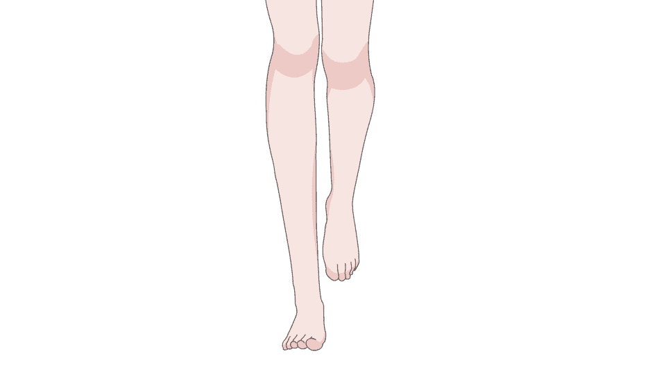 长腿正面走路