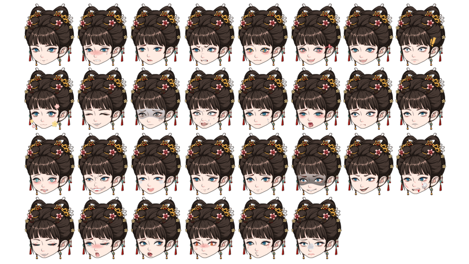 女主表情蓝