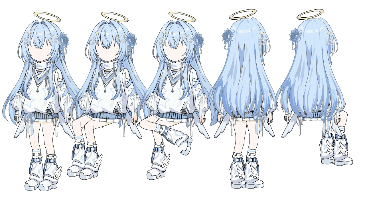 蓝衣女