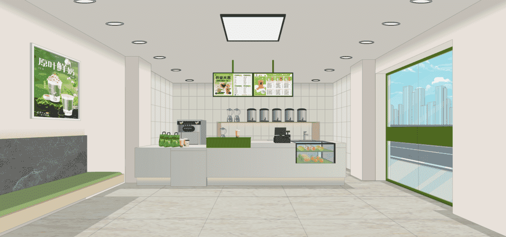 奶茶店正