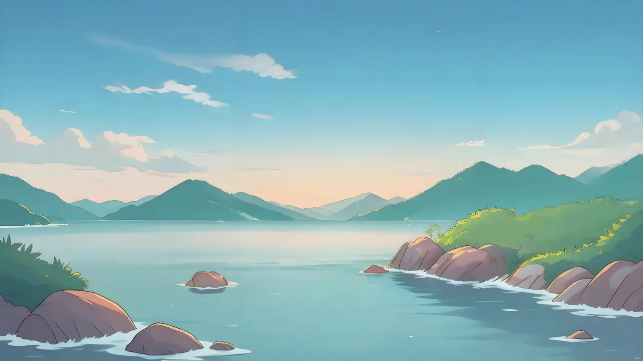 晴湖绿野