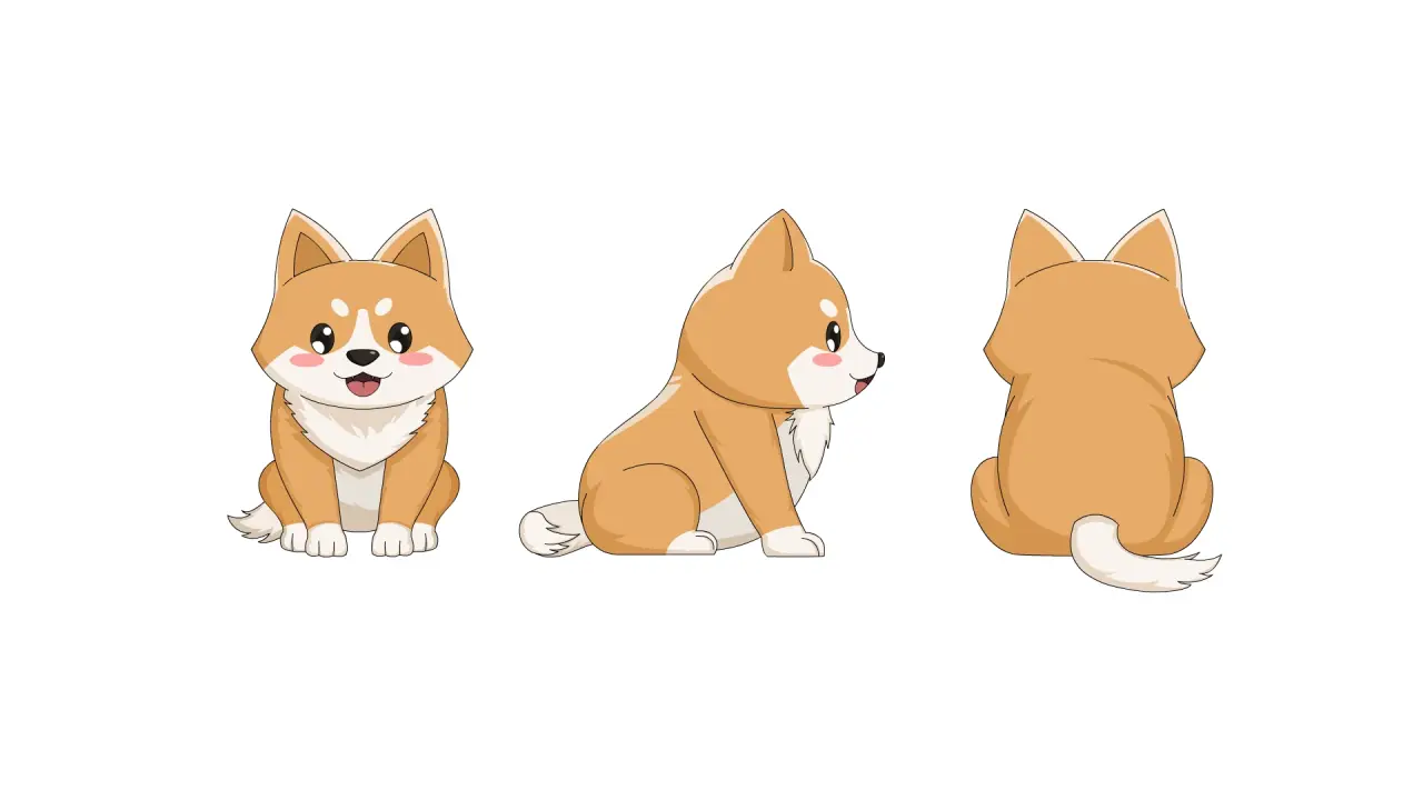 小橘狗坐姿