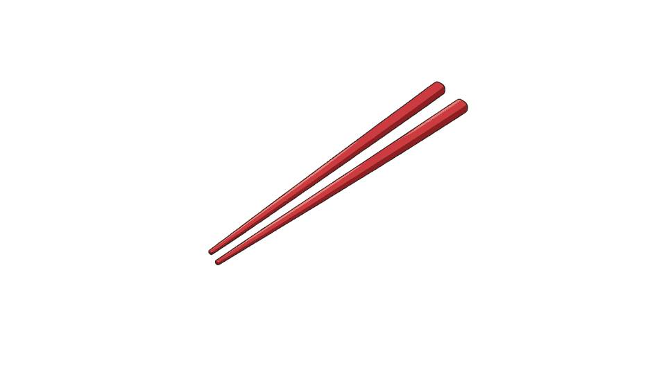 红色的筷子