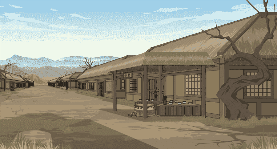 城门施粥-背