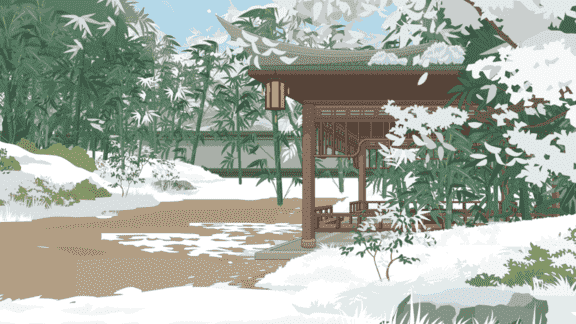 雪地凉亭-侧