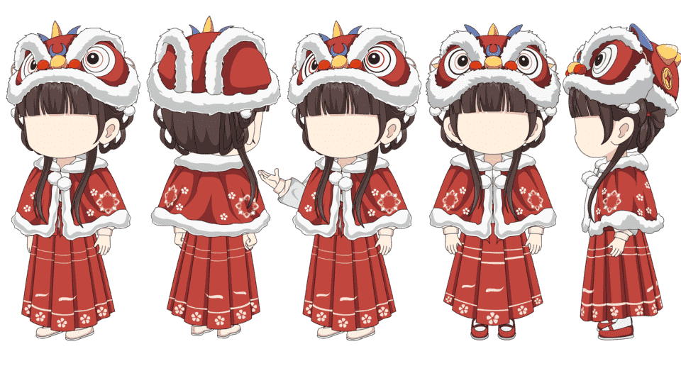 古代女孩萌娃（四视角）