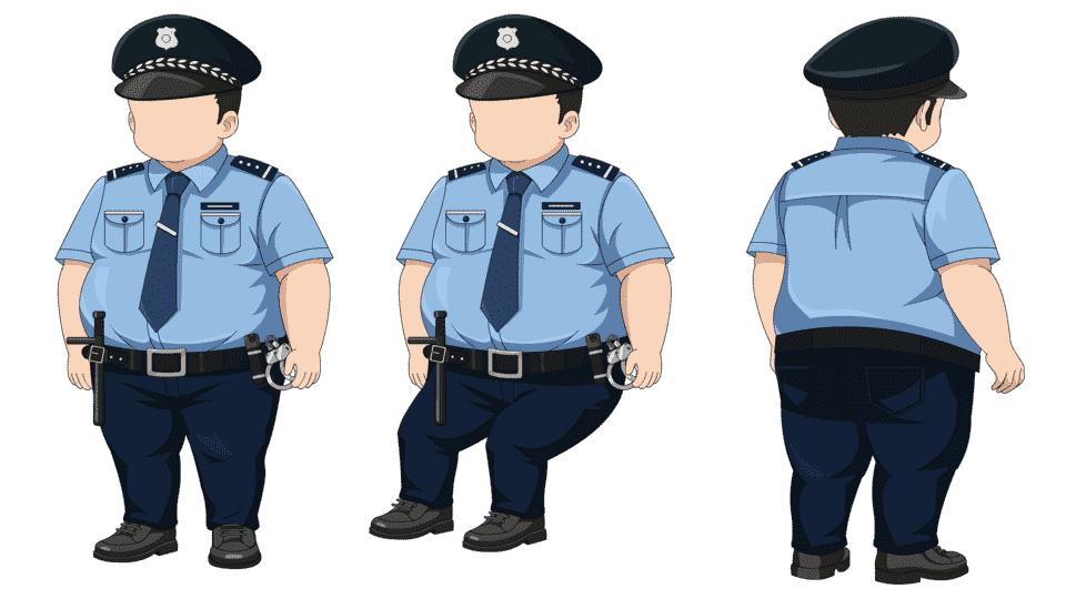 胖警察民警