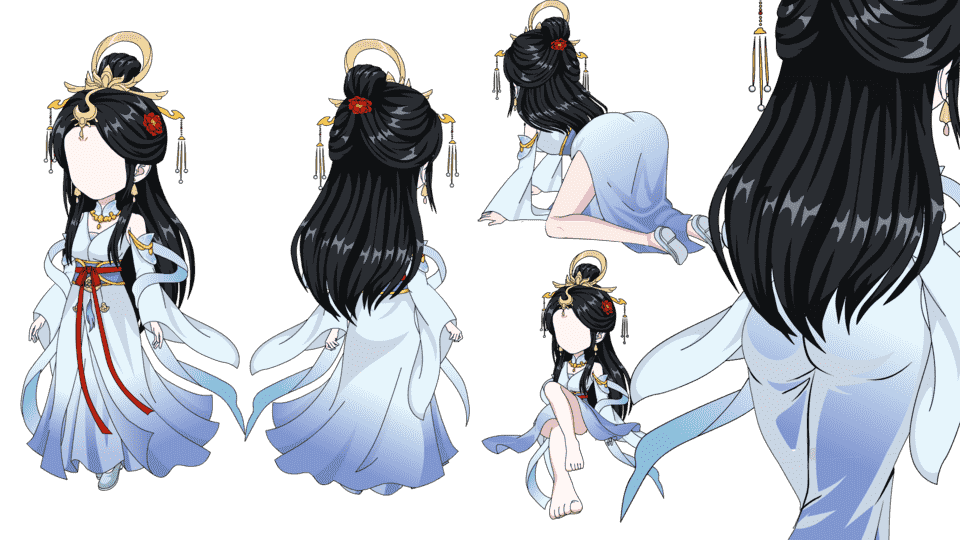 蓝衣修仙女