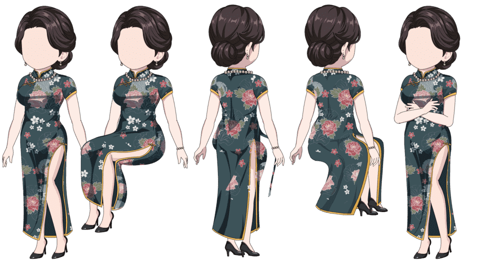 年代旗袍女