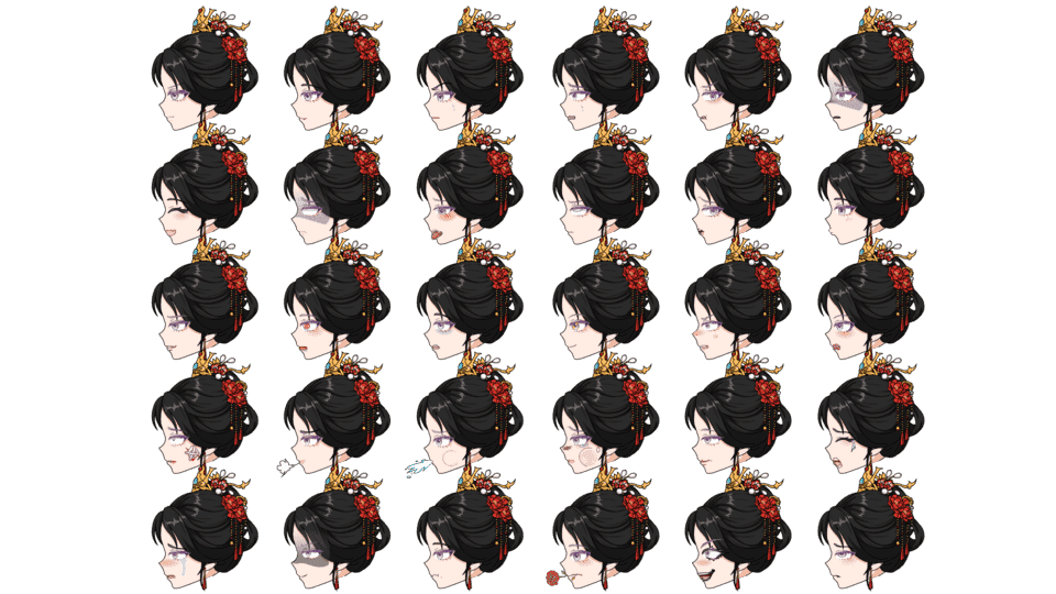 可爱女表情-侧