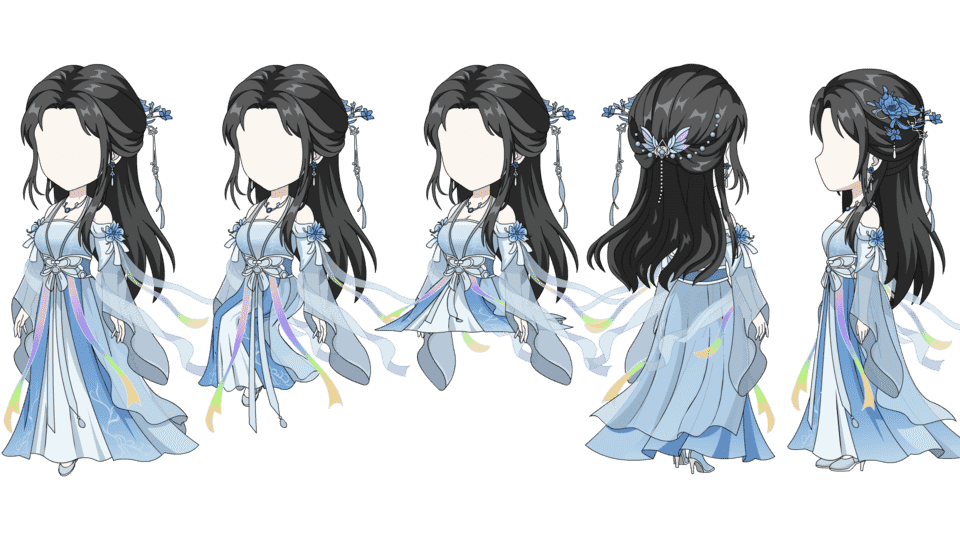 彩带修仙女（三视角）
