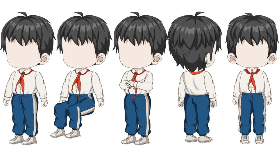 小孩男孩萌娃（三视角）