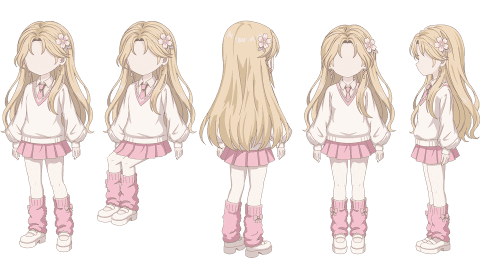 粉色美少女（四视角）