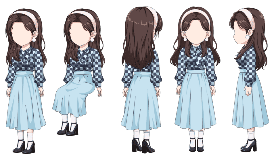 年代格子女（四视角）