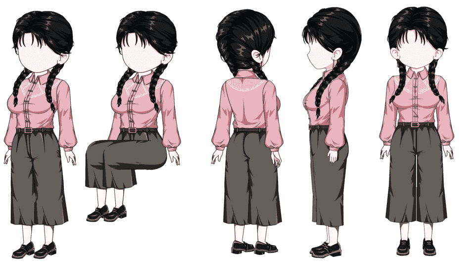 年代粉衣女（四视角）