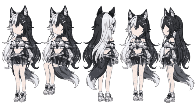 双色镭射女（四视角）