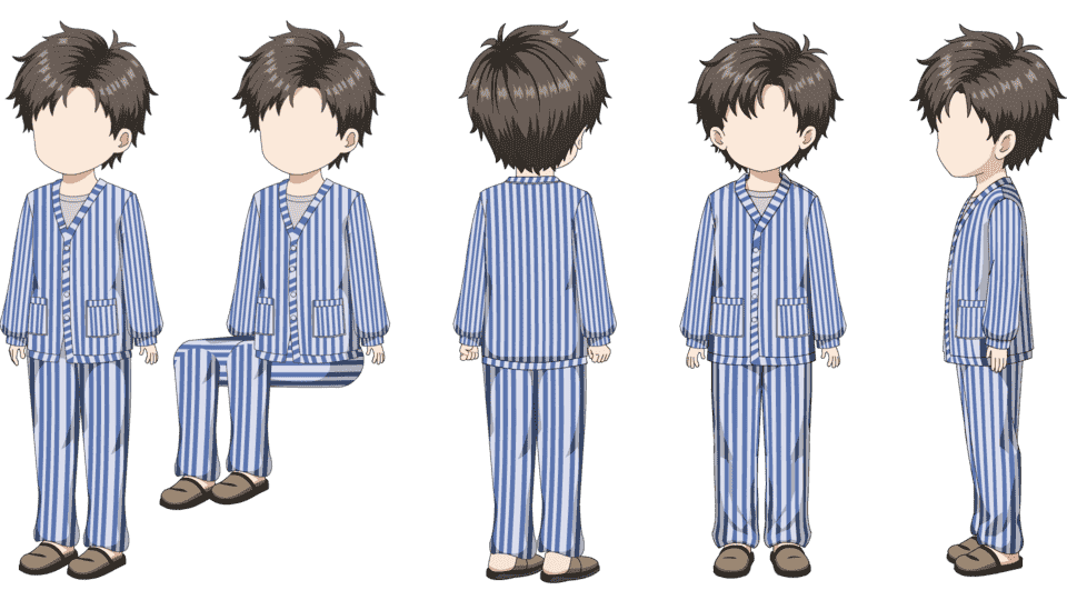 男病人医院病号服（四视角）