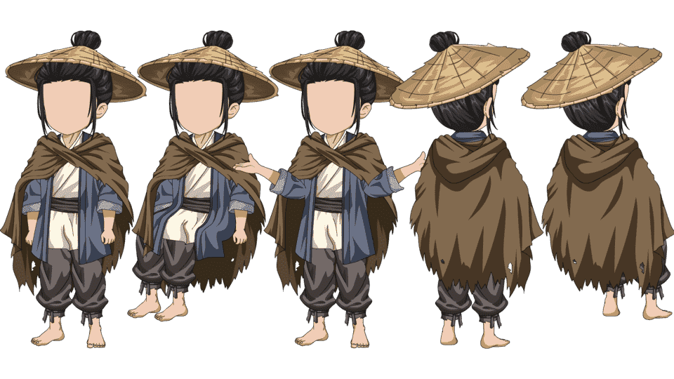 斗笠蓑衣男