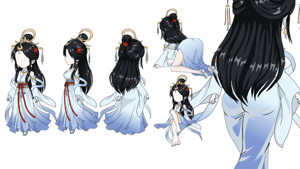 蓝衣修仙女（三视角）