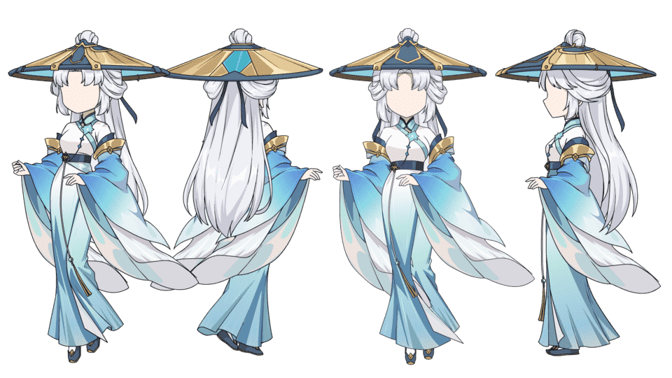 斗笠修仙女（四视角）
