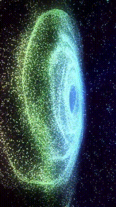 手机向右转，一片宇宙星辰特效素材。召唤春