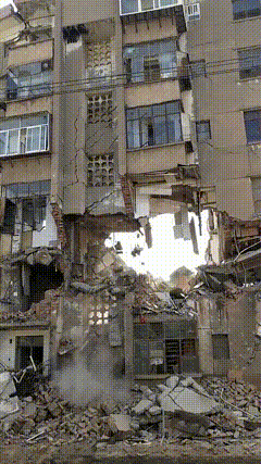高楼倒塌素材