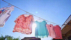 凉衣服唯美视频素材阳光夏天