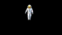 抠图黑幕太空员素材特效