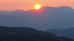 晖映晚霞一抹夕阳美如画