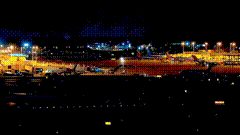 机场里的唯美夜景素材