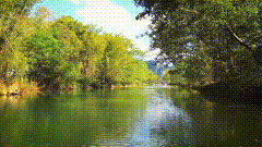 河道唯美素材
