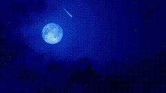 流星雨唯美视频素材星空月亮唯美