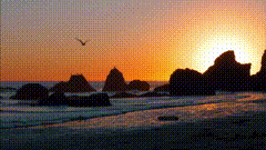 海岛夕阳唯美视频素材海边日落晚霞