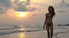 海滩美女沙滩
