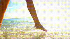 海边美腿唯美素材特效