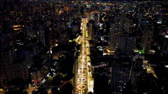 航拍城市夜景唯美视频素材6641