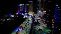 航拍夜景唯美素材